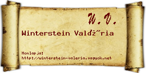Winterstein Valéria névjegykártya